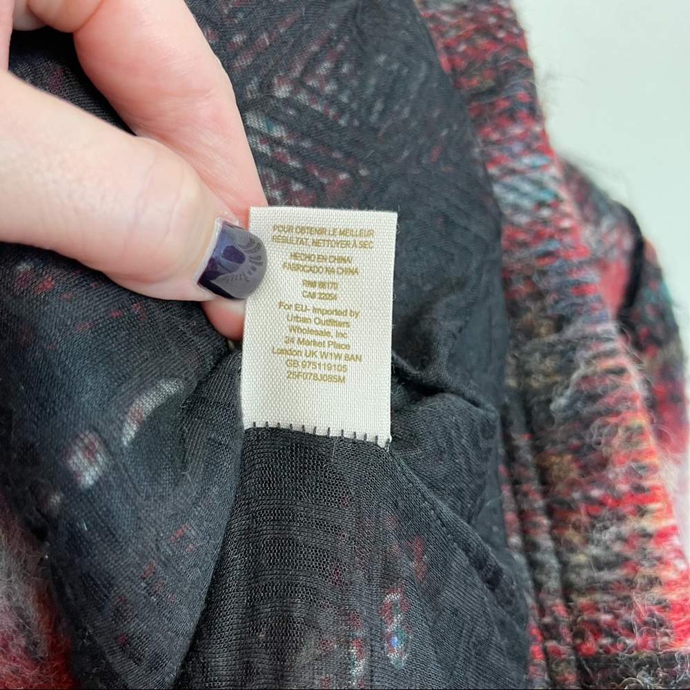 Free People Red Wooly Officer Military Jacket - Picture 4 of 9